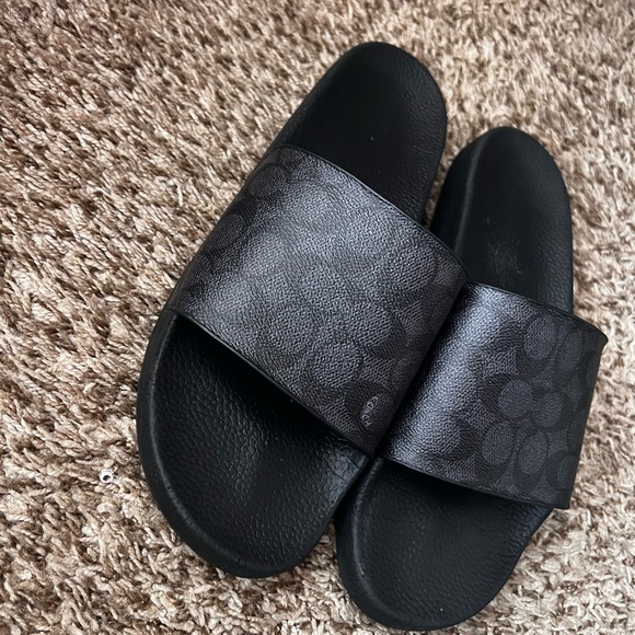 MEN COACH SIGNATURE COATED CANVAS POOL SLIDES - Picture 3 of 5
